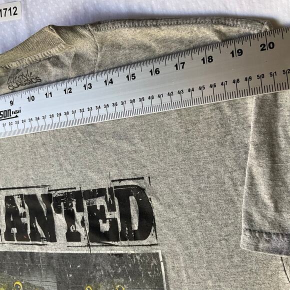 Lifestyle Classics Men’s Short Sleeve T-shirt size L, Gray, Wanted Fish Catchers - Picture 2 of 9